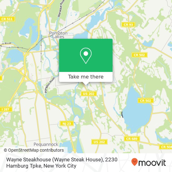Wayne Steakhouse (Wayne Steak House), 2230 Hamburg Tpke map