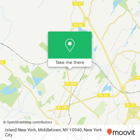 Island New York, Middletown, NY 10940 map