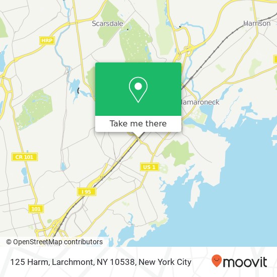 Mapa de 125 Harm, Larchmont, NY 10538