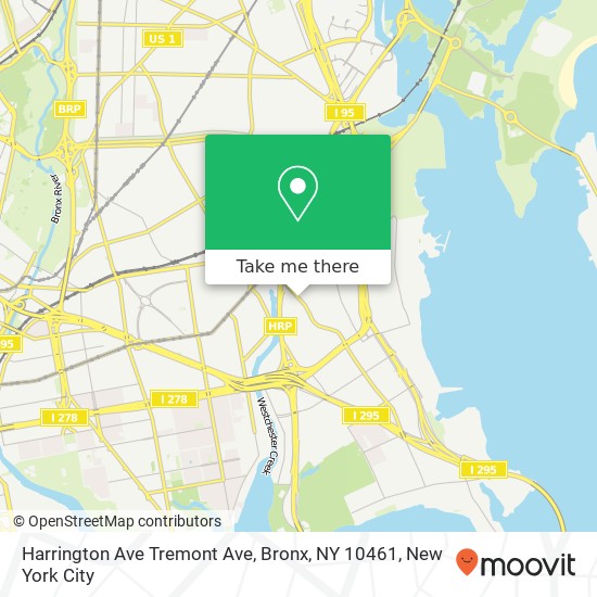 Harrington Ave Tremont Ave, Bronx, NY 10461 map