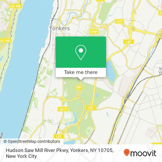 Mapa de Hudson Saw Mill River Pkwy, Yonkers, NY 10705