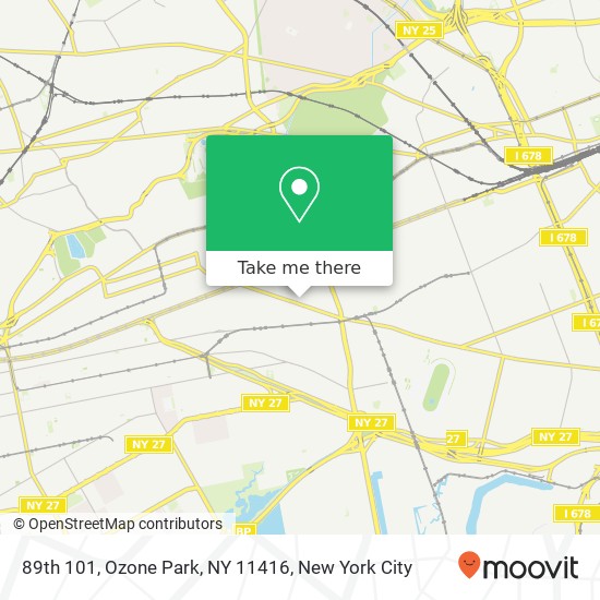 Mapa de 89th 101, Ozone Park, NY 11416