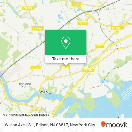 Wilson Ave US-1, Edison, NJ 08817 map