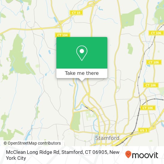 McClean Long Ridge Rd, Stamford, CT 06905 map