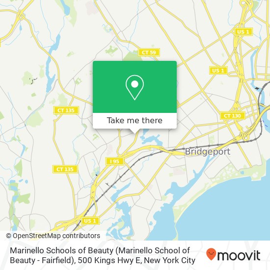 Mapa de Marinello Schools of Beauty (Marinello School of Beauty - Fairfield), 500 Kings Hwy E