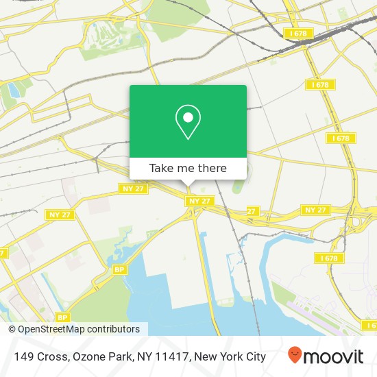 Mapa de 149 Cross, Ozone Park, NY 11417