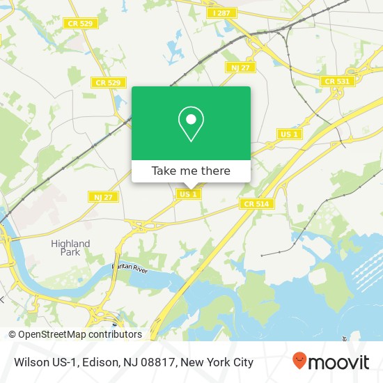 Mapa de Wilson US-1, Edison, NJ 08817