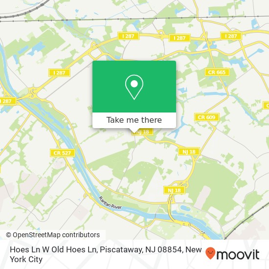 Mapa de Hoes Ln W Old Hoes Ln, Piscataway, NJ 08854