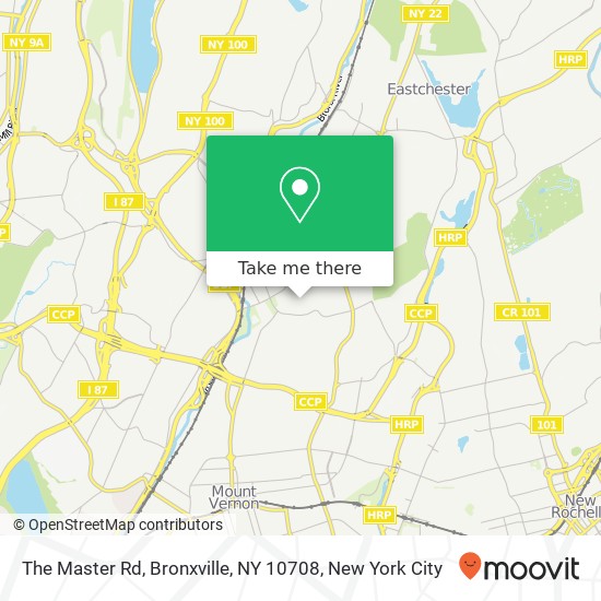 Mapa de The Master Rd, Bronxville, NY 10708