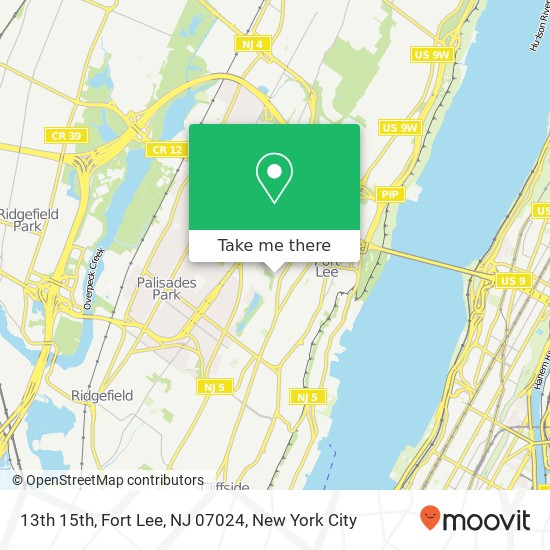 13th 15th, Fort Lee, NJ 07024 map
