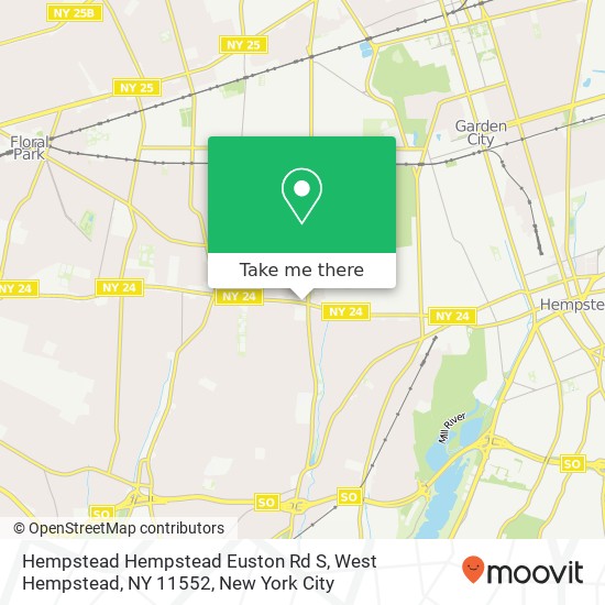 Mapa de Hempstead Hempstead Euston Rd S, West Hempstead, NY 11552