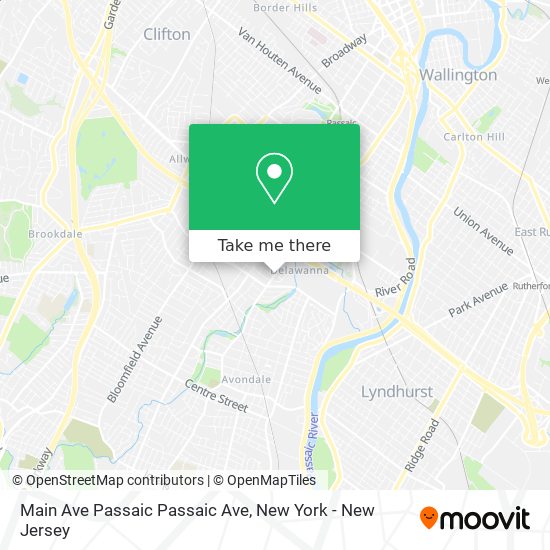 Mapa de Main Ave Passaic Passaic Ave