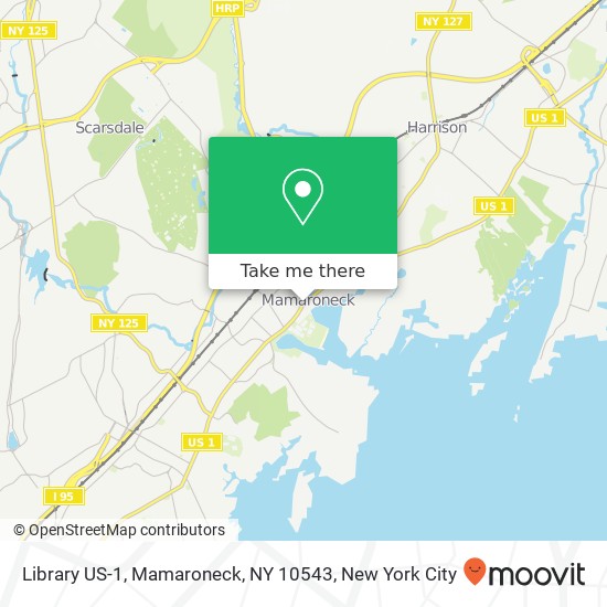 Mapa de Library US-1, Mamaroneck, NY 10543