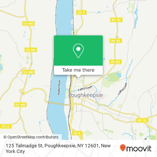 Mapa de 125 Talmadge St, Poughkeepsie, NY 12601