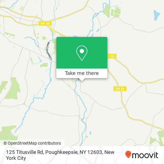 Mapa de 125 Titusville Rd, Poughkeepsie, NY 12603