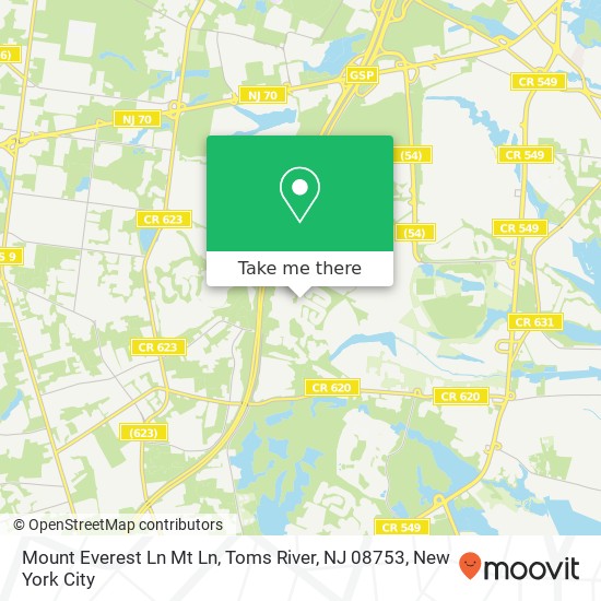 Mount Everest Ln Mt Ln, Toms River, NJ 08753 map