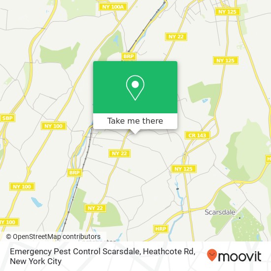 Mapa de Emergency Pest Control Scarsdale, Heathcote Rd