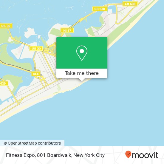 Mapa de Fitness Expo, 801 Boardwalk