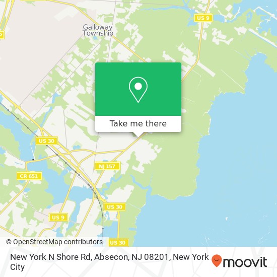 New York N Shore Rd, Absecon, NJ 08201 map