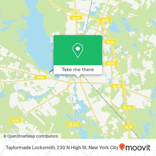 Mapa de Taylormade Locksmith, 230 N High St