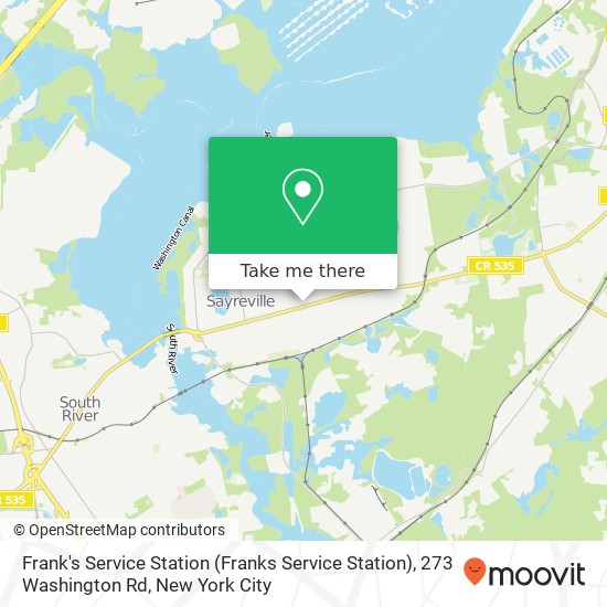 Mapa de Frank's Service Station (Franks Service Station), 273 Washington Rd