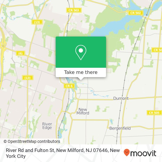 River Rd and Fulton St, New Milford, NJ 07646 map