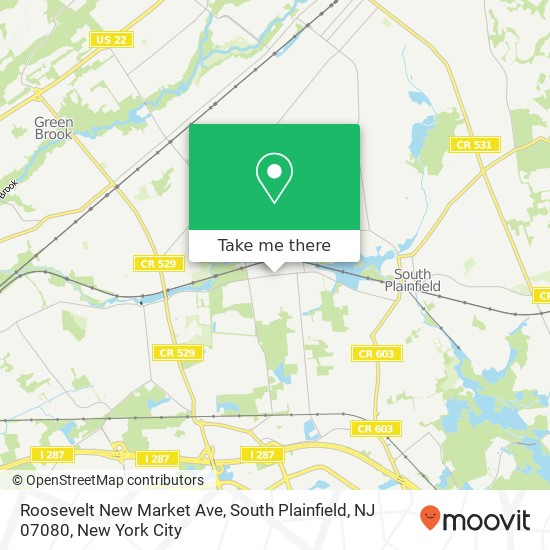 Roosevelt New Market Ave, South Plainfield, NJ 07080 map