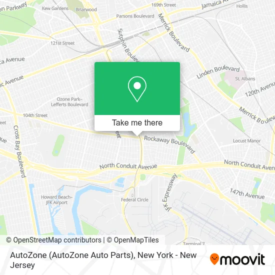AutoZone (AutoZone Auto Parts) map