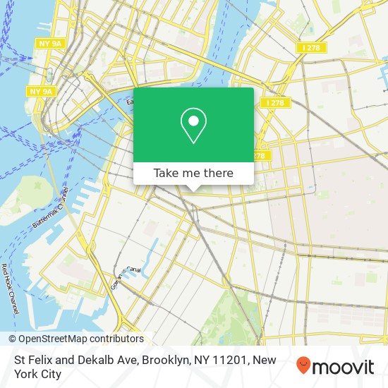 Mapa de St Felix and Dekalb Ave, Brooklyn, NY 11201