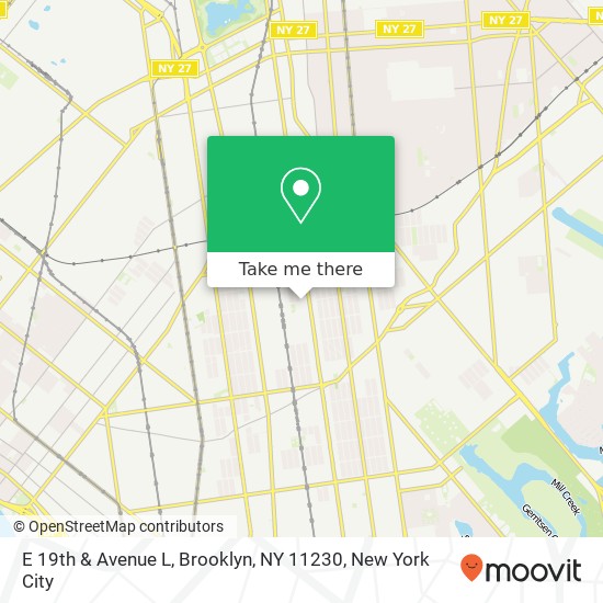 Mapa de E 19th & Avenue L, Brooklyn, NY 11230