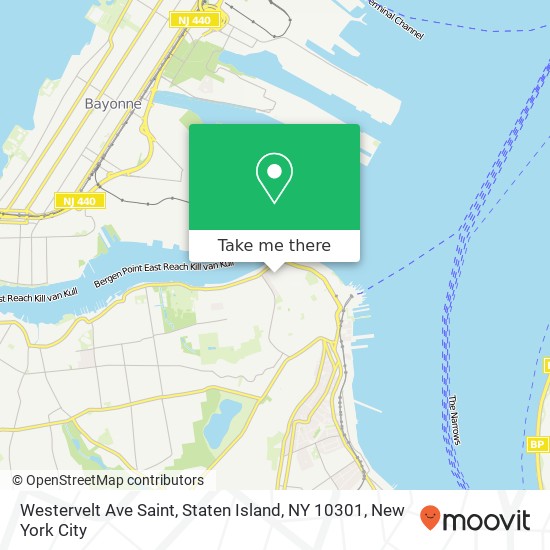 Mapa de Westervelt Ave Saint, Staten Island, NY 10301