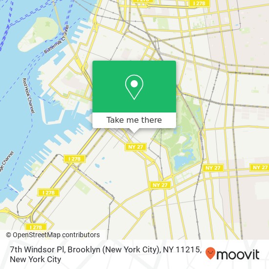 Mapa de 7th Windsor Pl, Brooklyn (New York City), NY 11215