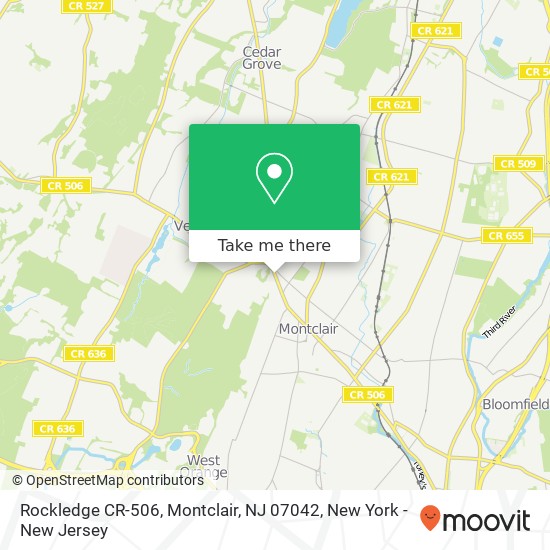 Mapa de Rockledge CR-506, Montclair, NJ 07042