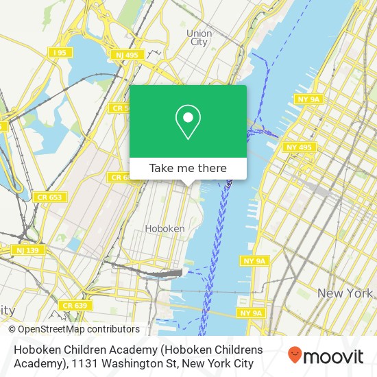 Mapa de Hoboken Children Academy (Hoboken Childrens Academy), 1131 Washington St