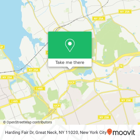 Mapa de Harding Fair Dr, Great Neck, NY 11020