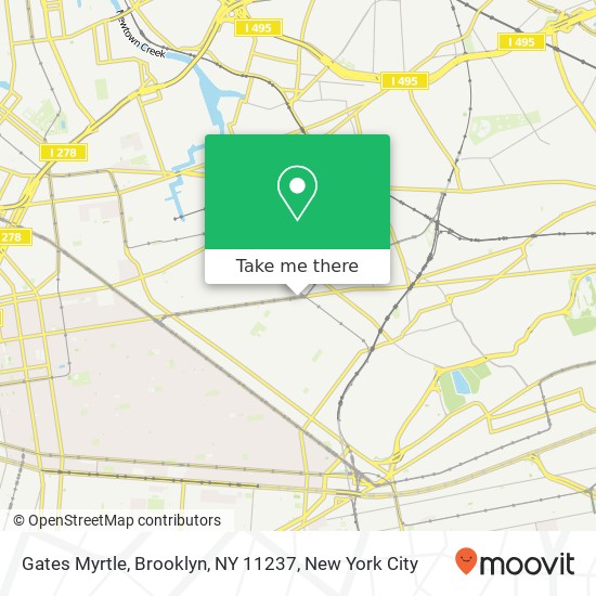 Mapa de Gates Myrtle, Brooklyn, NY 11237