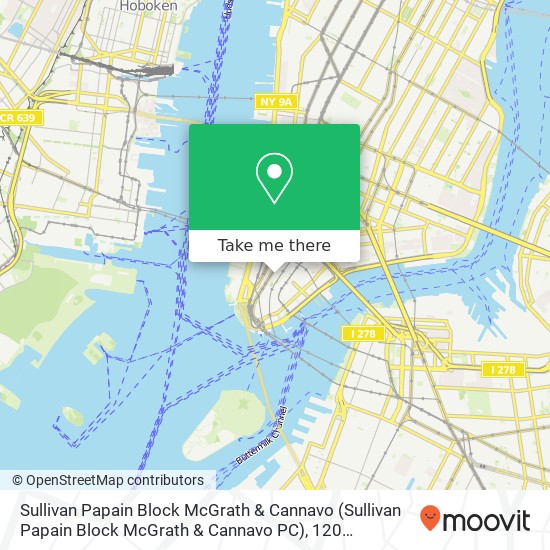 Mapa de Sullivan Papain Block McGrath & Cannavo (Sullivan Papain Block McGrath & Cannavo PC), 120 Broadway