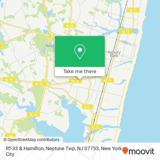 RT-33 & Hamilton, Neptune Twp, NJ 07753 map