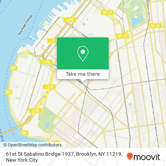 61st St Sabatino Bridge-1937, Brooklyn, NY 11219 map