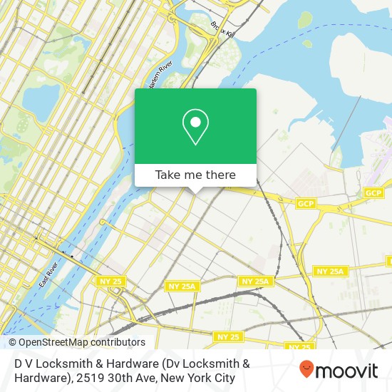 Mapa de D V Locksmith & Hardware (Dv Locksmith & Hardware), 2519 30th Ave