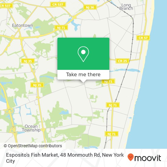 Mapa de Esposito's Fish Market, 48 Monmouth Rd