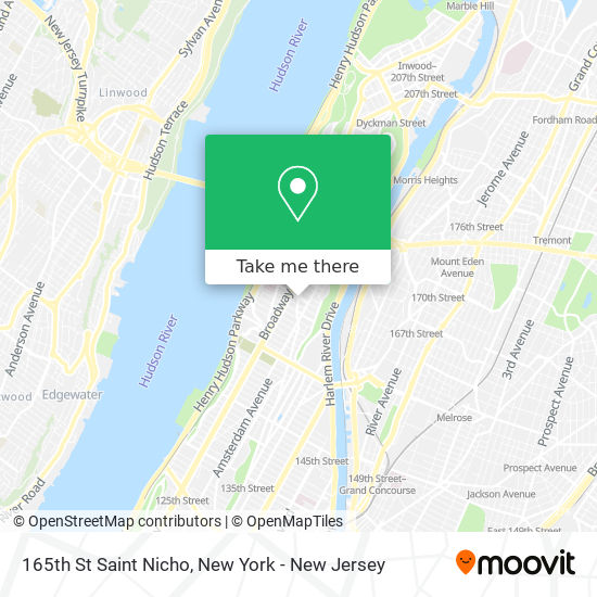 165th St Saint Nicho map