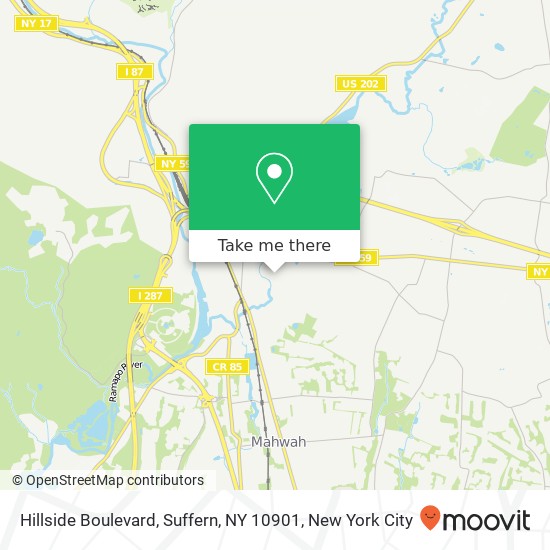 Hillside Boulevard, Suffern, NY 10901 map