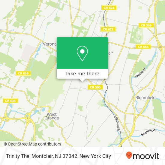 Mapa de Trinity The, Montclair, NJ 07042