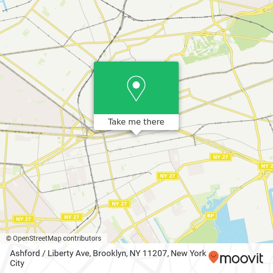 Mapa de Ashford / Liberty Ave, Brooklyn, NY 11207