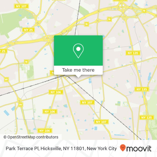 Mapa de Park Terrace Pl, Hicksville, NY 11801