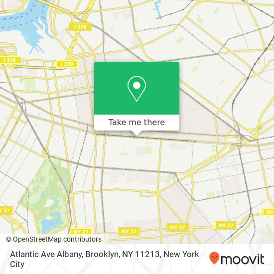 Mapa de Atlantic Ave Albany, Brooklyn, NY 11213