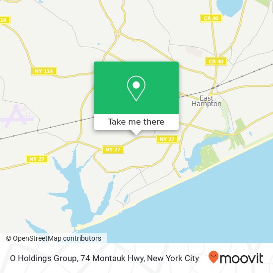 Mapa de O Holdings Group, 74 Montauk Hwy