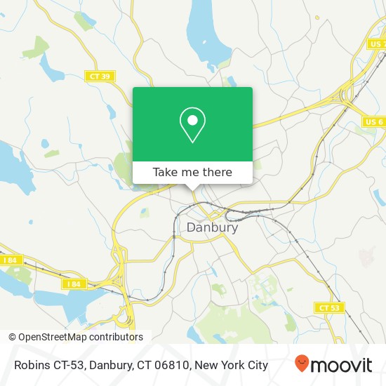 Mapa de Robins CT-53, Danbury, CT 06810