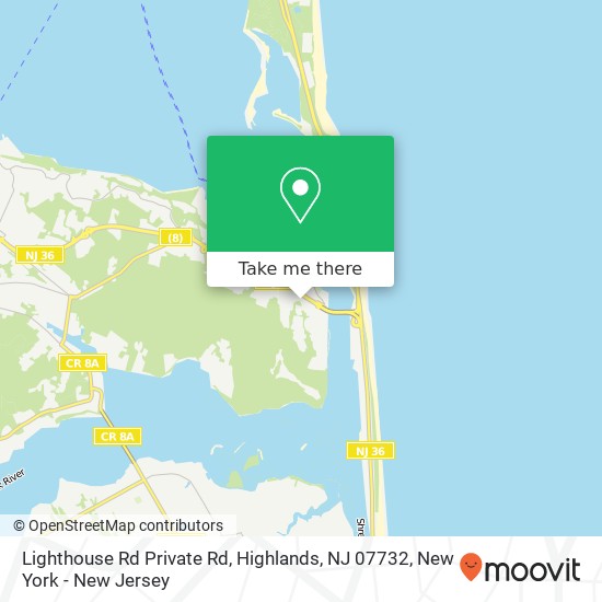 Mapa de Lighthouse Rd Private Rd, Highlands, NJ 07732